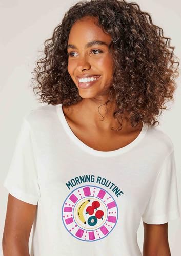 Pijama Curto Feminino Estampado - Rosa P