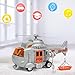 OMGTOY Military Helicopter, Airforce Airplane Toy with Hanging Basket Lights and Sounds for Kids(Gray)