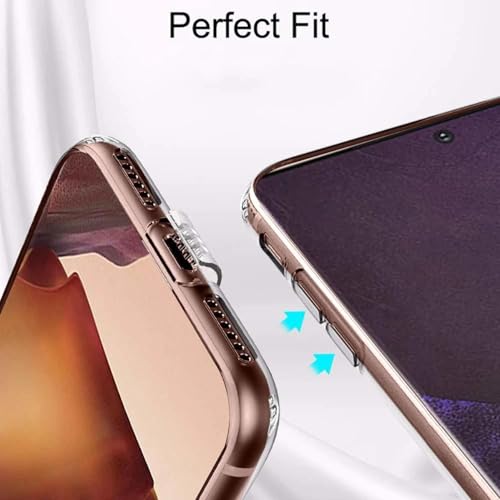 Image of BOXXO Flexible Back Cover for Samsung Galaxy Note 20 Ultra | Back Cover Transparent Clear Shockproof Case Four Corner Protection | Slim Protective Mobile Phone Cover for Samsung Note 20 Ultra