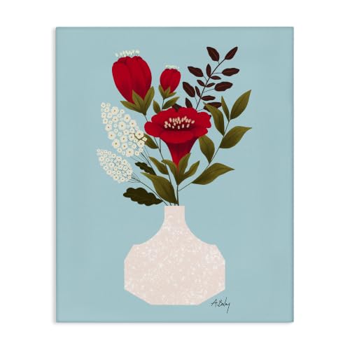 Stupell Industries Bold Red Poppies Modern, 16 x 20 Inch Canvas Wall Art