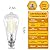 ORALUCE LED Edison Light Bulb 60 Watt Equivalent E26,Vintage Light Bulbs 6W 5000K Daylight White 700 Lumen, ST64 / ST21 Antique LED Filament for Ceiling Light Fixture, Non-dimmable, 6 Pack