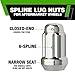 DPAccessories Chrome 7/16-20 Lug Nuts for Aftermarket Wheels - Closed End Spline Tuner - 34mm (1.35