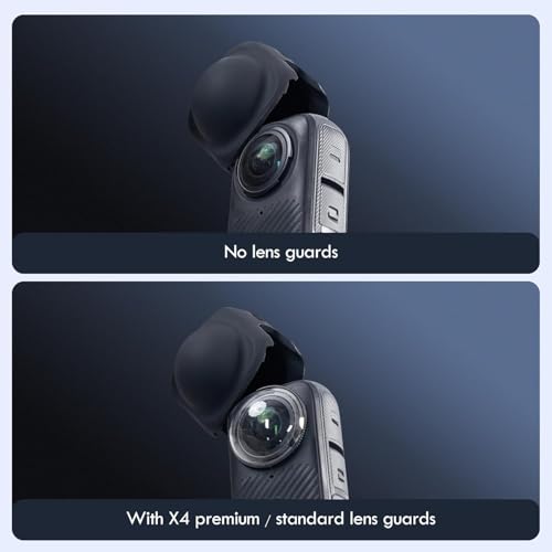 Image of M.G.R.J Silicone Protective Case for Insta360 X5 / X4 Lens Cap (Black)