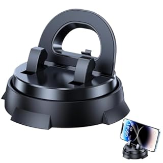 Redreeer Car Phone Holder Mount,2026 New 360-Degree Rotatable Mobile Holder with Non-Slip Base,Strong Adsorption C-ar Holder,Car Dashboard, Center Console Phone Holder Mount Suitable for All Models