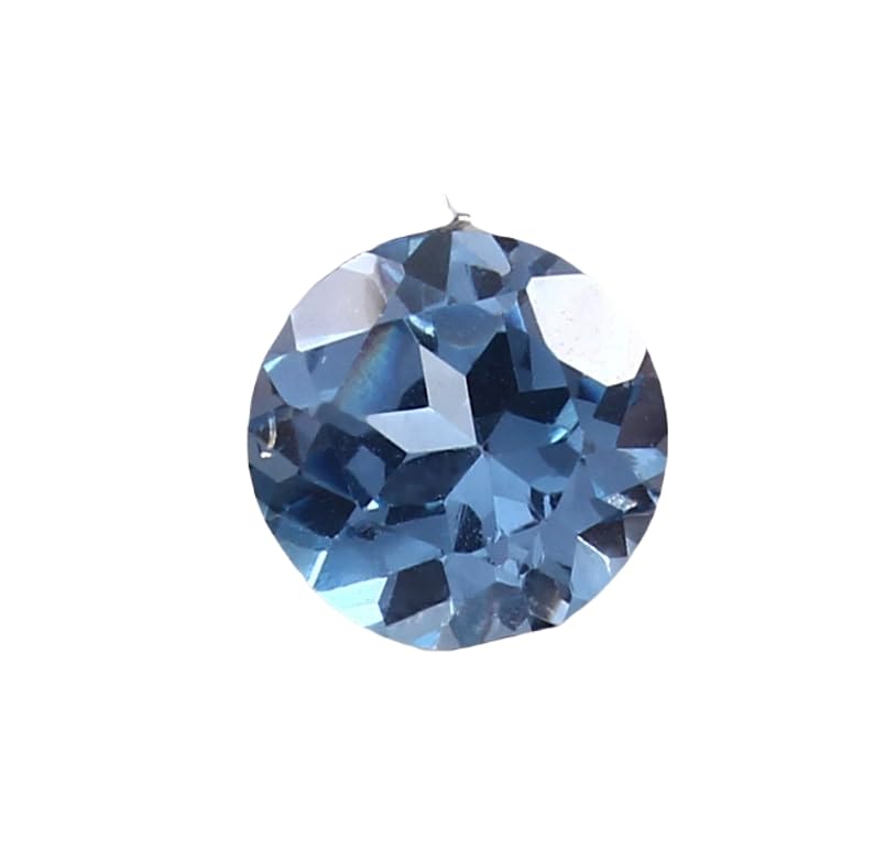 Aigue-marine naturelle du Brésil facettée de 8mm, une pierre fine d'exception pour joaillerie