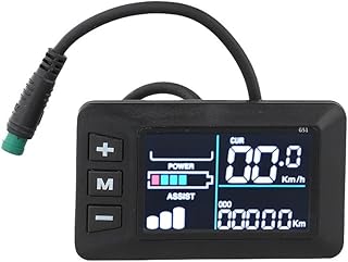 Pantalla LCD para bicicletas eléctricas con cable impermeable de 5 pines, compatible con controladores de 24 V, 36 V, 48 V para lecturas precisas