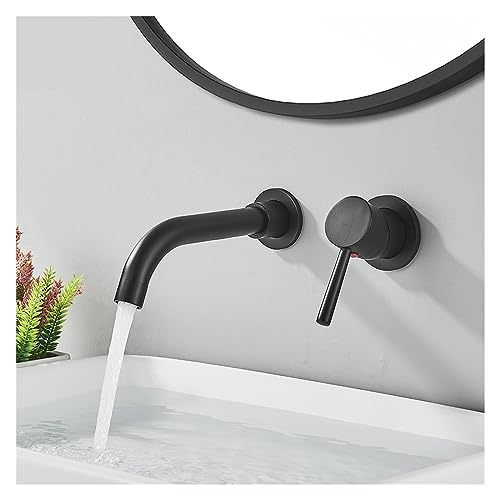 Robinet d'évier noir à levier mécanique pour eau chaude et froide