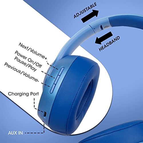 Image of ZEBRONICS Zeb-Dynamic Wireless Headphone with 34 hrs. of Playback (Blue)