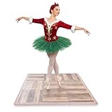 Artan Balance Dance Floor Tiles 3.5x5.25 ft - 6 Interlocking Dance Floor Tiles for Ballet, Tap, Jazz, and Irish Dance | Portable Dance Floor Tiles for Indoor Dance Flooring –Chocolate
