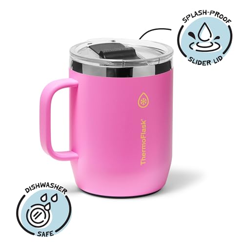 Vaso térmico ThermoFlask 12 oz acero inoxidable rosa miniatura 3