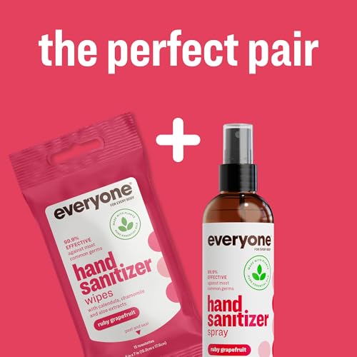 Image of Everyone Natural Hand Sanitizer Spray, Ruby Grapefruit, 8 oz 2-Pack | Everyone Hand Sanitizer Spray, Ruby Grapefruit, 8 oz 2-Pack