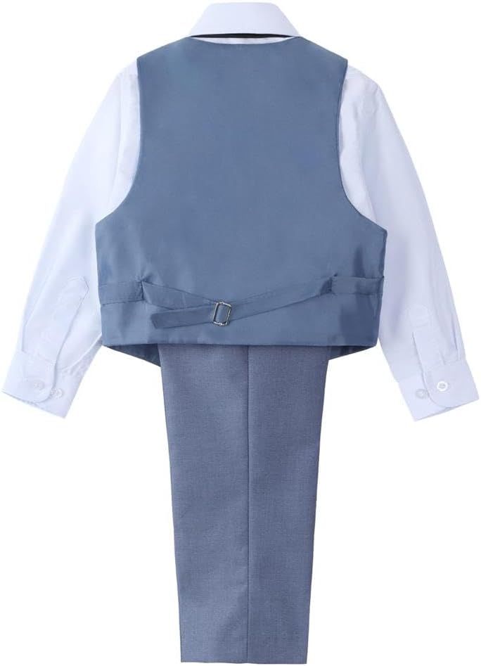 Dressy Daisy 5-Piece Boys Slim Fit Tuxedo Suit Set Formal Outfit Wear Toddler Kids Size 2T-13 - Image 4