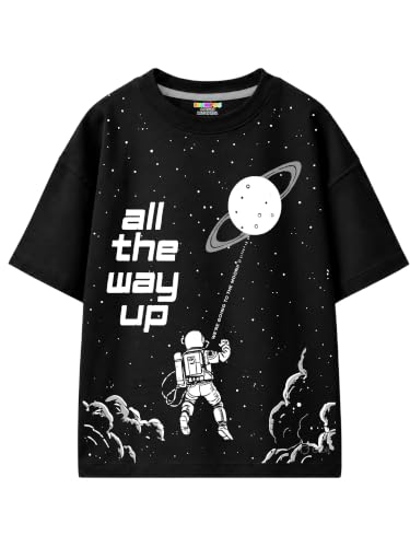 Image of Kuchipoo Boys Cotton Printed T-Shirts | Half Sleeve Round Neck | Soft & Comfortable Casual Wear for Kids | Pack of 5
