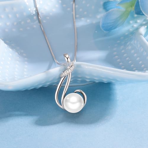 Collier de perles de culture d'eau douce 9-10mm en argent sterling d'une élégance rare