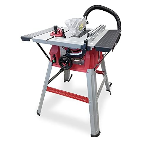 8" Table Saw with Legstand and Side Extensions Includes 40T Blade 240V Cover