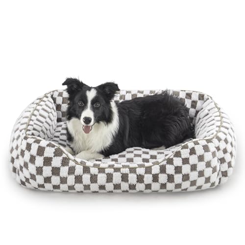 FURTIME Cuccia Cane Interno, Cuccia Cane Antiscivolo, Letto per Cani in Peluche Confortevole, Anti-Ansia, Lavabile, Adatto per Border Collie e Labrador Retriever, 76×61×23 cm