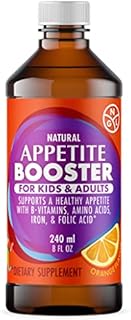 Appetite Booster Weight Gain Stimulant Supplement Eat More for Underweight Kids & Adults Fortified with Vitamins B1,B2,B3,B5,B6,B12, Folic Acid , Iron, Zinc, Amino Acids, Flax Seed Oil