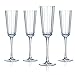 Cristal D'Arques Macassar 5.75 Ounce Champagne Flute, Set of 4