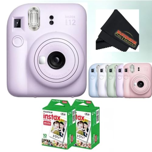 Image of Fujifilm Instax Mini 12 Instant Camera (Lilac Purple w /Twin Pack)