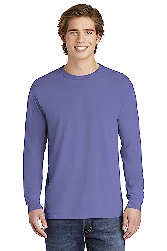 Comfort Colors Ringspun Garment-Dyed Long-Sleeve T-Shirt (C6014)- Violet, M
