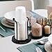 Imagen de Sewroro Organizador de Vasos Desechables de Papel Soporte Abierto Dispensador Compacto de ABS Negro para Oficina Hogar y Cafetería Almacenamiento Práctico para Tazas de Café y Papel