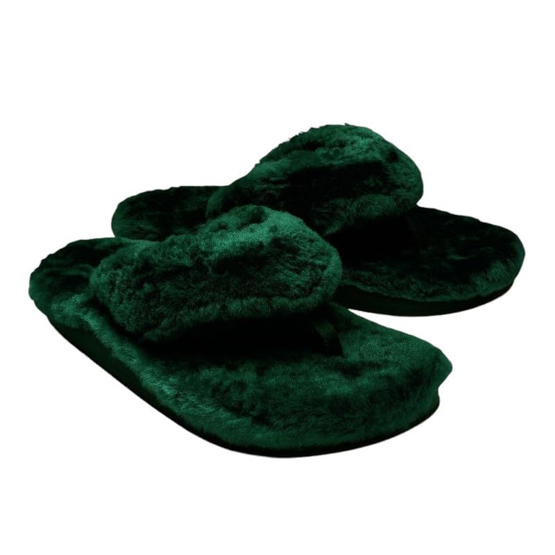Image of Wolvesden Women's Flip-Flops & Slippers Indoor Soft Thong Fur Flip-Flop And Slippers For Women