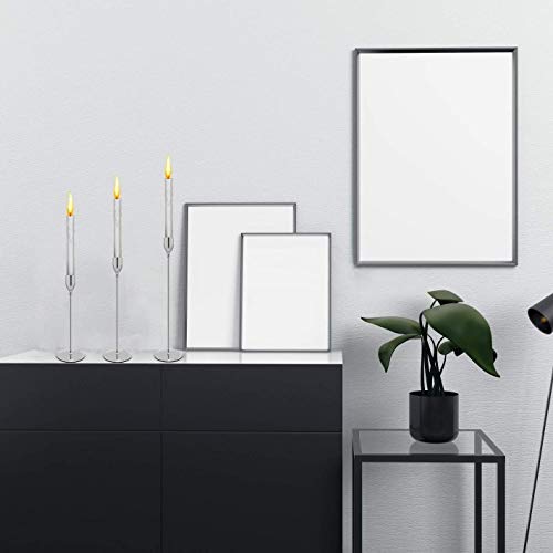 Taper Candle Holders Silver Table Decorative Candlestick Holder For Wedding Dinning Party Candle Holders For Taper Candles Metal Candle Stand,Fits 3/4 Inch Slim Candles & Led Candles (Elegant Silver) #TOP1