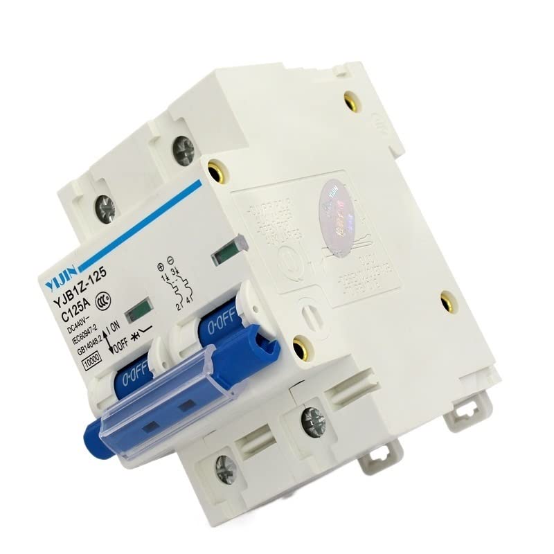 Disyuntor de CC contra cortocircuitos en paneles solares de 125A 2P 440V magnetotérmico modular 2