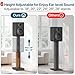 Height Adjustable Speaker Stands Pair with Most Satellite, Studio, Bookshelf Speakers - Wood Grain Floor Speaker Stands for Klipsch, Edifier, JBL Bookshelf Speaker Stands Holds 50Lbs with Cable Clips
