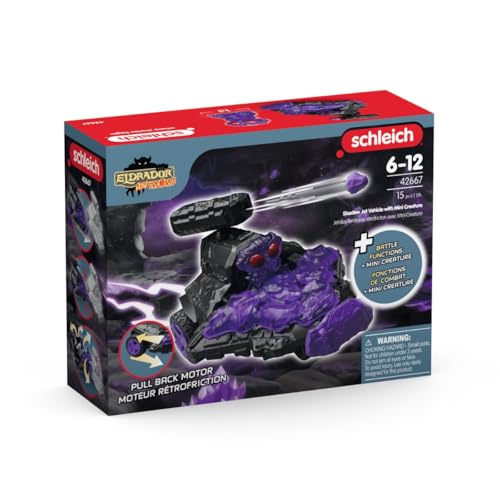 Image of schleich Eldrador Creatures - 15PC Shadow Jet Vehicle with Mini Creature Playset - Kids Ages 7+ | 42667