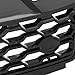KARPAL Front Upper Bumper Mesh Grille Intake Grill Gloss Black LR098747 Compatible with 2018 2019 Land Rover Range Rover Sport L494