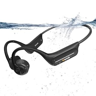 Wantek Cuffie Conduzione Ossea, Cuffie Nuoto per Piscina IP68, Auricolari Conduzione Ossea Bluetooth 5.4, Built-in MP3 32G Memoria, Auricolari Subacquee per il Surf, Nuoto, Corsa, Ciclismo