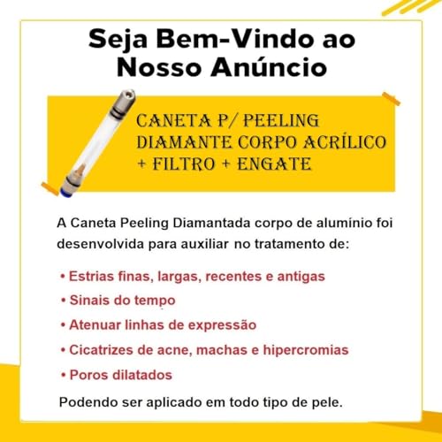 Caneta Para Peeling Diamante Com O Corpo De Acrílico