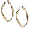 Lucky Brand Twist Hoop Earrings, Gold, One Size