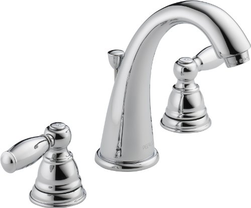 Peerless Claymore Widespread Bathroom Faucet Chrome, Bathroom Faucet 3 Hole, Bathroom Sink Faucet, Drain Assembly, Chrome P299196LF