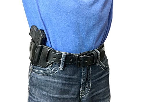 Tactical Black Steel Core Concealed Carry Ccw Full Grain Leather Gun Belt (54) #TOP4