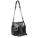 MG Collection Lambskin Gothic Skull Studded Convertible Shoulder Bag, Black, One Size