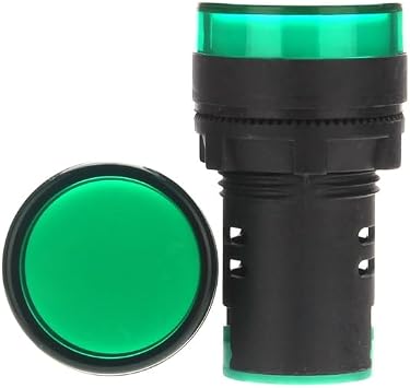 1PCS 22mm Indicator Light AC DC12V-48V 24V 110V-380V 220V LED Power Pilot Signal Light AD16-22DS Panel Mount Lamp MulticolorAC DC 12V-48V Green