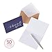 American Greetings Thank You Cards, Navy Blue with Brown Kraft-Style Envelopes (50-Count)