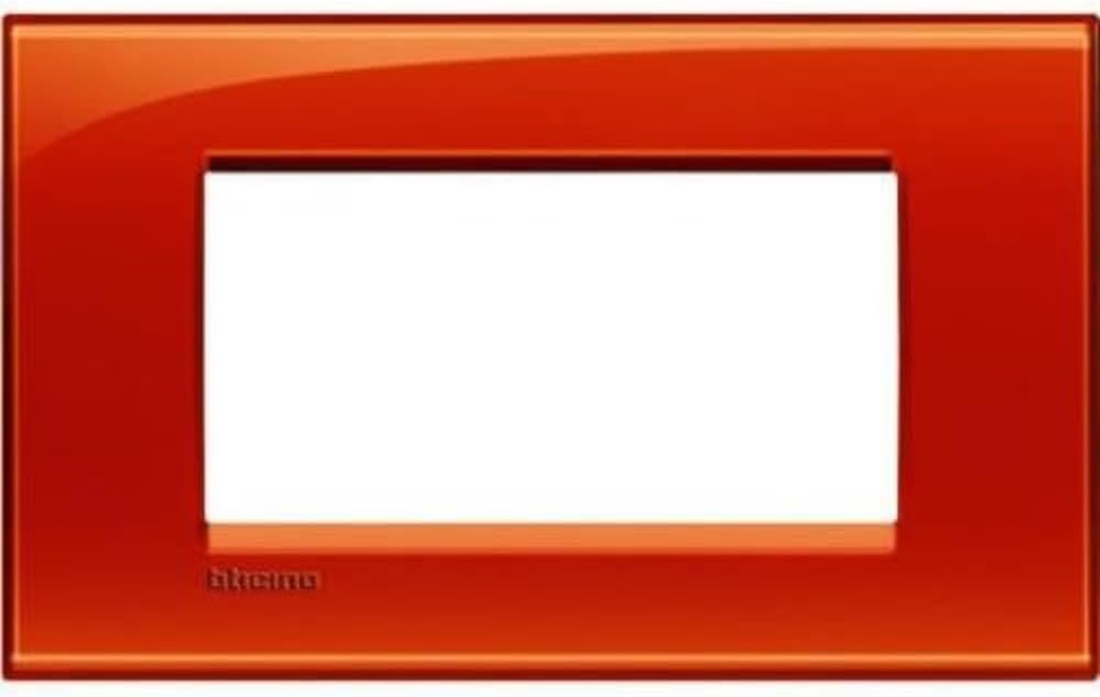 Legrand BTicino Livinglight Plate, 4 Modules, Multi-Colour, Orange, LNA4804OD