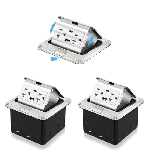 Vagueior ���ߍ��ݎ����R���Z���g�L�b�g�A�h���R���Z���g�J�o�[�{�b�N�X�A�B��4.8A USB A+C�A20A�s���J���h�~���Z�v�^�N���R���Z���g �ᑬ�_���s���O�t���AUL�F�؁A���^���b�N(2�p�b�N)