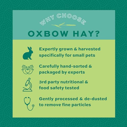 Bundle of Oxbow Western Timothy Hay for Rabbits, Vet Recommended, Grown in The USA (40 oz) + Oxbow Essentials Adult Rabbit Food, Rabbit Pellets, All Natural Vitamins & Minerals, Made in USA (5 lbs)