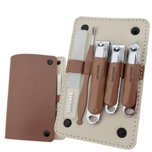 5PCS Nail Clippers Set Fingernail and Toenail Clipper Cutters Manicure Pedicure Kit Stainless Steel Professional Grooming Kits Nail Care Tools