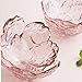 husippend Seasoning bowls with gold rim,6 pcs Pink Cherry Flower Crystal Glass Appetizer Plates dipping bowls ice cream Sushi,pink glass plates mini for charcuterie board (Phnom Penh)