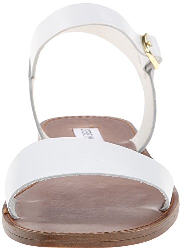 Steve Madden Women's Donddi Sandal, White Leather, 8.5 M Us #TOP1