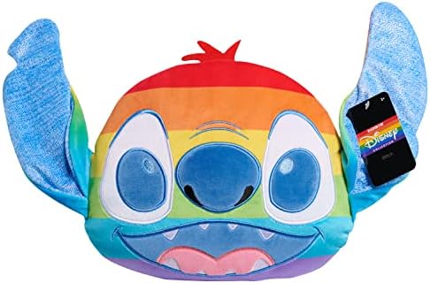 Disney Pride Character Head Plush – Stitch, Just Play, Officially Licensed Kids Toys for Ages 2 Up, Gifts and Presents, Amazon Exclusive