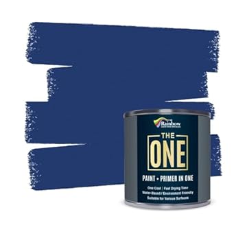 THE ONE All-In-One Paint & Primer - Blue Gloss, 250 ml | Multi-Surface 1 Coat Formula | Easy Indoor & Outdoor Decorating for Home & Garden Walls, Floors & Furniture | Durable, Water-Based & Low VOC