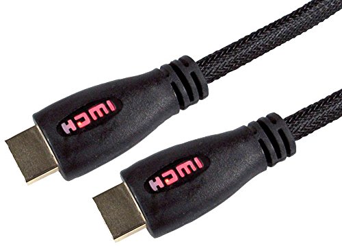 Pro Signal 99HD4-02RD High-Speed 4K HDMI Cable with Ethernet, 2m, Red LED Lights, Braided Nylon, Gold-Plated Connectors