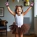 Kirei Sui Kids Animal Costume Brown Bear Tutu and Ear Headband 6-piece Halloween Dress Up Set for Girls