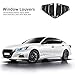 for Nissan Altima Teana 2019-2025 Rear Side Window Louvers,Sport Style Triangular Window Glass Blinds Air Vent Scoop Shades Cover Trim Blinds Auto Exterior ABS Decorate Accessories (Piano Black)